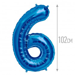 И 40 Цифра "6" синий / Six / 1 шт / (Испания)