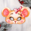 Маска новогодняя "Мышка-девочка", 28,4 х 18,2 см