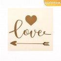 Наклейка‒переводка с фольгированием Love, 10 × 10 см