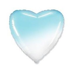 И 18 Сердце Бело-Голубой градиент / Heart White-Blue gradient / 1 шт / (Испания)
