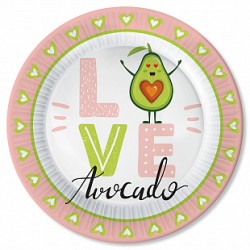 Тарелки 18 см "Love Авокадо" / набор 6 шт. / (Россия)