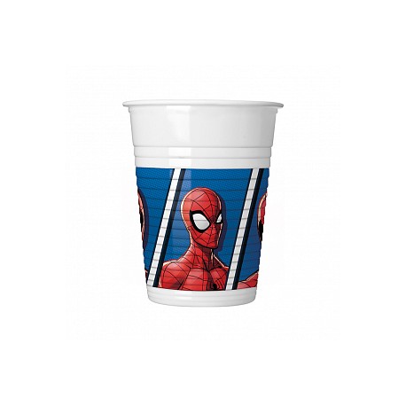 P Стаканы пластиковые 200 мл "Человек-Паук" / Ultimate Spiderman team up / набор 8 шт. / (Китай)