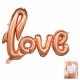 К 39 Надпись "LOVE" розовое золото в упаковке / Love Rose Gold / 1 шт / (Китай)