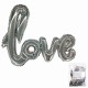 К 39 Надпись "LOVE" серебро в упаковке / Love Silver / 1 шт /, Фольгированный шар (Китай)