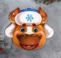 Маска на резинке "Бык в шапке", 27,9 х 24,9 см 4810236