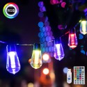 Гирлянда из винтажных ламп 20шт * 9,5см, 5м с пультом от USB RGB