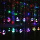 Светодиодная гирлянда Лампочки, 108 LED, 12 фигур, 8 режимов, IP 14, 1*3,5 м. Разноцветный, 1 шт.