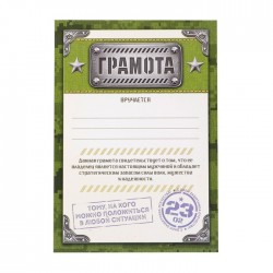 Диплом "Настоящего защитника" 21х29,7 см 7569958