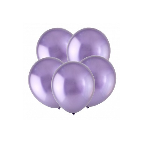 Т Метал 5 Зеркальные шары, Сиреневый / Mirror Violet / 50 шт. /, Латексный шар (Турция)