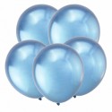 Т Метал 5 Зеркальные шары, Синий / Mirror Blue / 50 шт. /, Латексный шар (Турция)