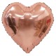 К 5 Сердце Розовое золото / Heart Rose gold / 1 шт. / Фольгированный шар (Китай)