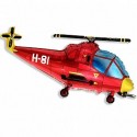 Вертолет красный 35см
