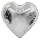 К 10 Сердце серебряное / Heart Silver / 1 шт. / Фольгированный шар (Китай)