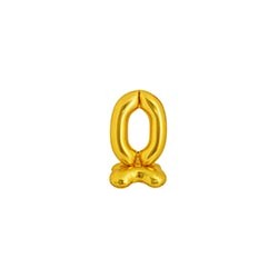 Шар фольгированный Цифра 0 Gold на подставке, 127см