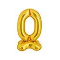 Шар фольгированный Цифра 0 Gold на подставке, 127см