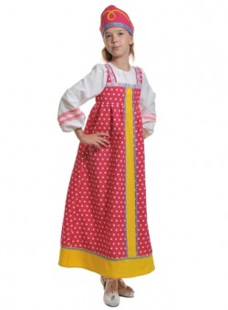 Карн. кост "Алёнушка в малиновом " дет. р-р S (рост 116-122) /текстиль/