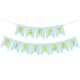 Гирлянда Флажки, Happy Birthday (фактура точки), Черный/Золото, Металлик, 500 см, 16*12 см, 1 упак.