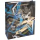 Пакет подарочный, 210гр, Граффити, Дизайн №4, Металлик, 32*26*10 см, 1 шт.