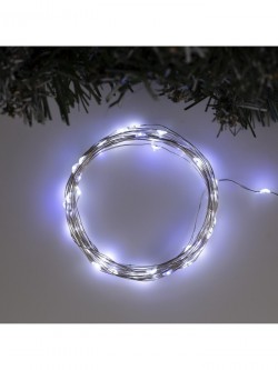 НИТЬ ROSA. IP20, 5 м, Н.С. LED(1608)-50-4.5V, ААx3 (не в компл.), мерцание (белым), БЕЛЫЙ 5198313