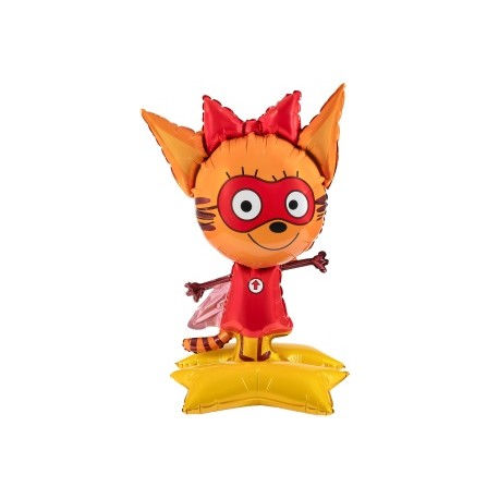 Шар 3D (40''/102 см) Фигура на подставке, Три Кота, Карамелька, 1 шт. в уп.