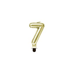 Свеча тортовая цифра "Шар" Золото 7 / 1 шт., 7,5 см /
