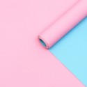 Бумага белый крафт ,двухстороняя, розовый -бирюзовый , 0,68 х 10 м 6915294