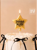 Свеча для торта «Загадай желание», золотая, 5,5 х 12 см 10107868