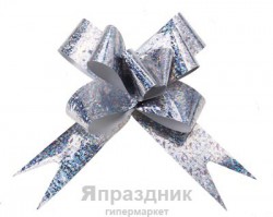Бант-бабочка №3 голография, серебро