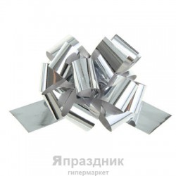 Бант шар №3 металл серебро