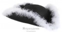 Карнавал шляпа треуголка пух 35*15 см